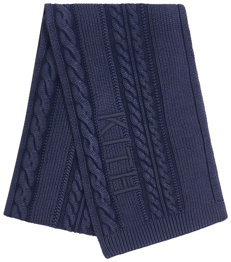 Kith Women Washed Elston Knit Scarf Navy