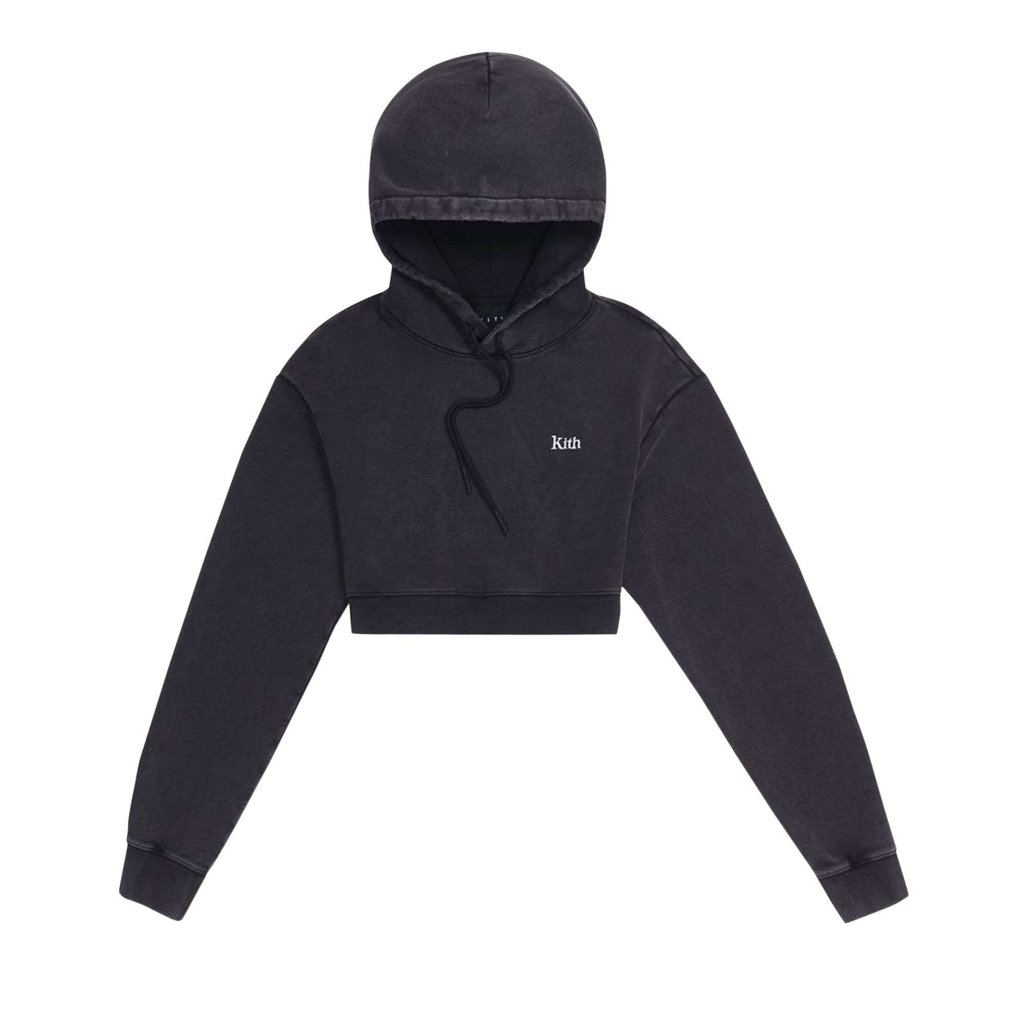 Buy Kith Women Alexa Cropped Hoodie Black KHW2151 100 GOAT