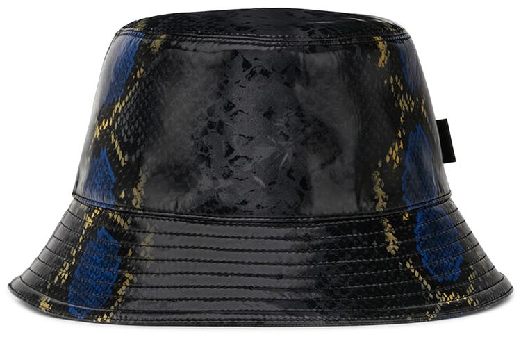 Versace Python Print Bucket Hat Black