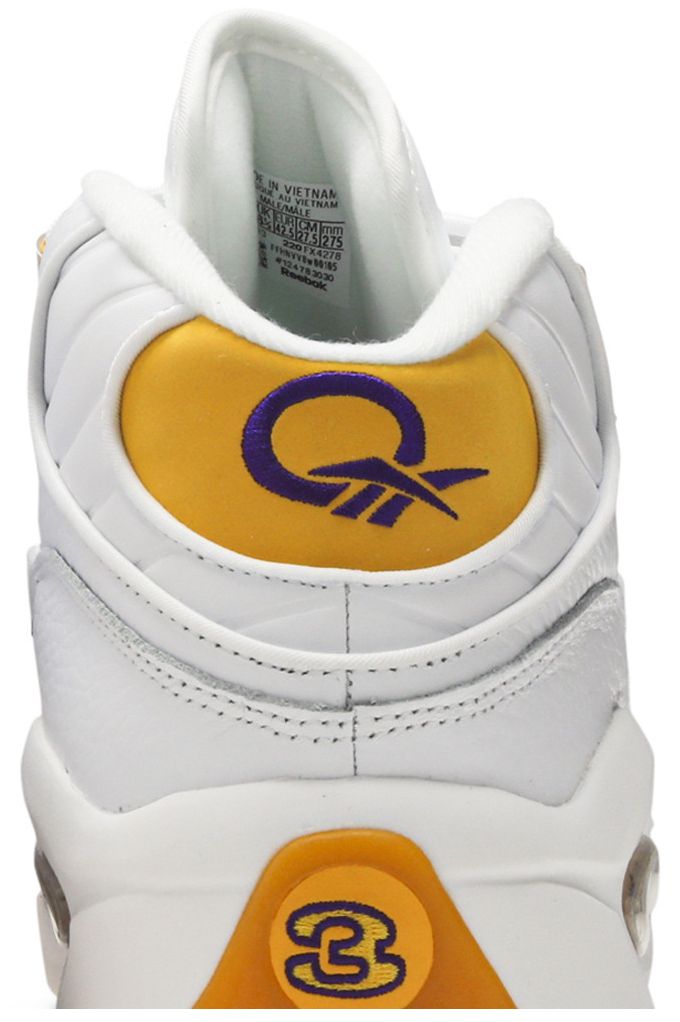 Reebok Question Mid Yellow Toe Shoe Palace Special Box