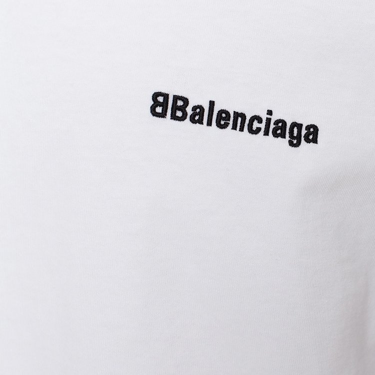 Balenciaga Corporate Logo Tee WhiteBlack