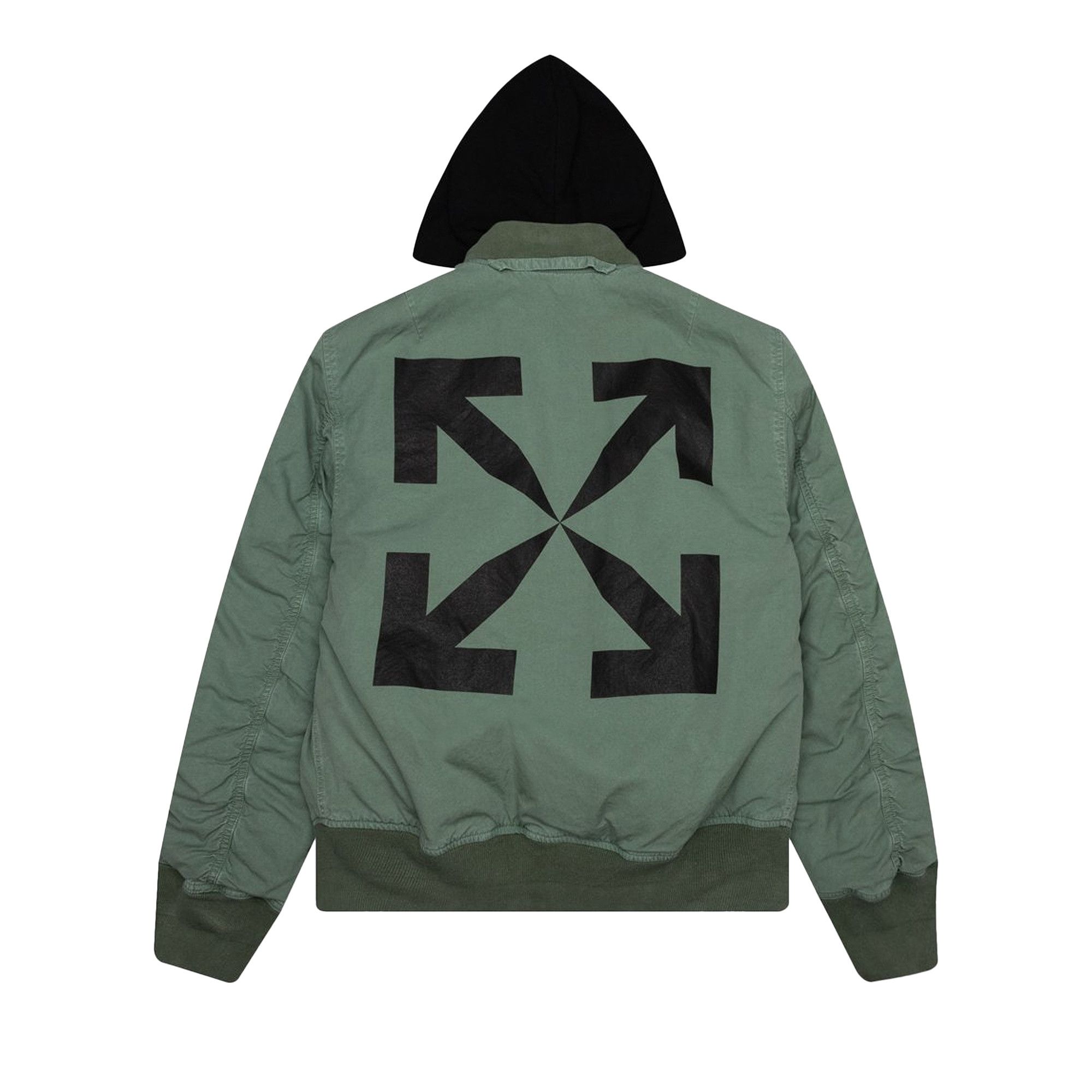 Buy Off-White Vintage Arrow Bomber 'Hedge Green/Black' -  OMEH028R21FAB0015910 | GOAT