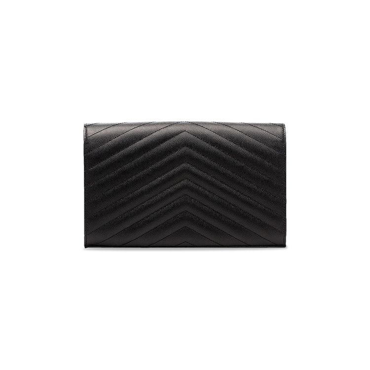 Saint Laurent Medium Matelasse Leather Wallet On Chain Nero