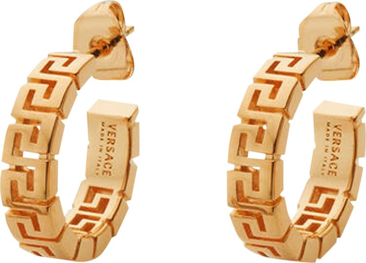 Versace Greca Hoop Earrings 'Warm Gold'