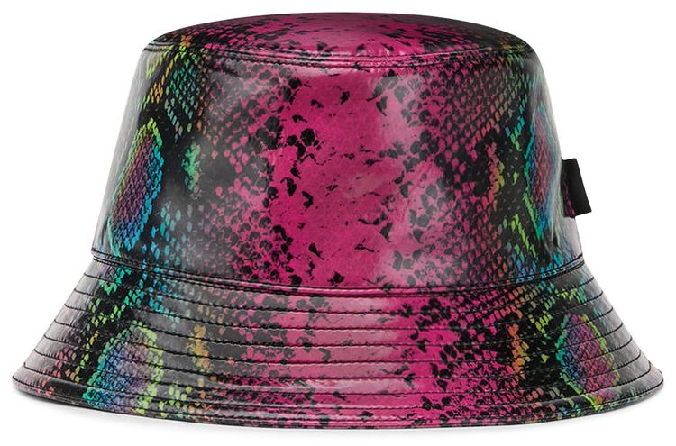 Versace Python Print Bucket Hat Pink