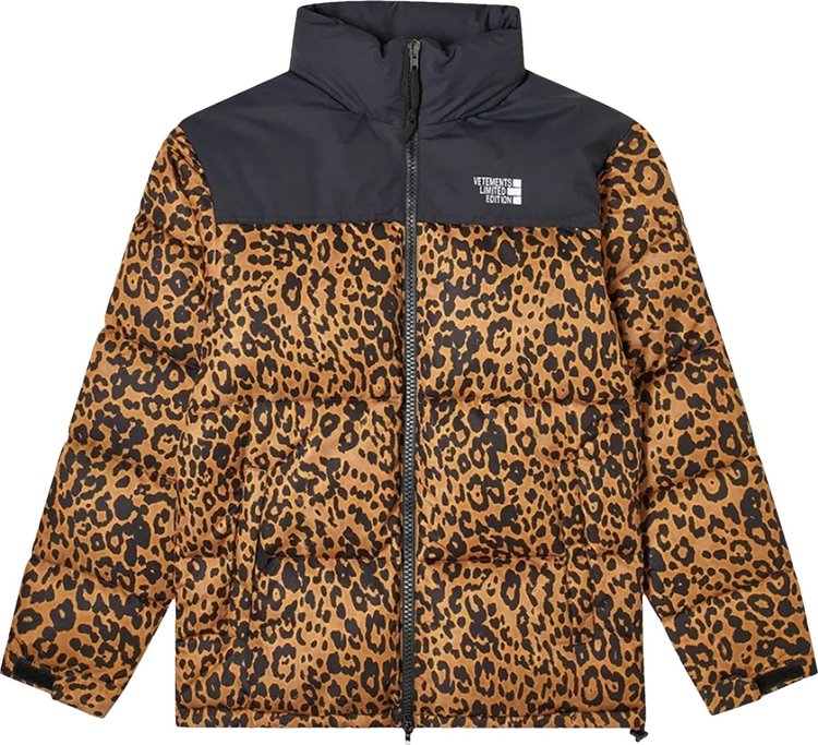 Vetements Logo Limited Edition Puffer Jacket 'Leopard/Black'