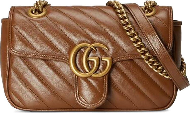 Gucci GG Marmont Mini Matelassé Shoulder Bag 'Brown'