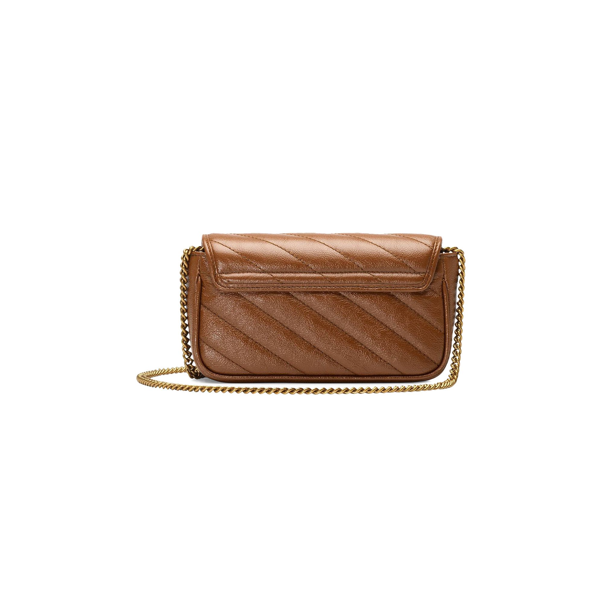 Buy Gucci GG Marmont Matelassé Super Mini Bag 'Brown
