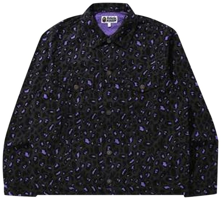 BAPE Leopard Tracket Jacket Black