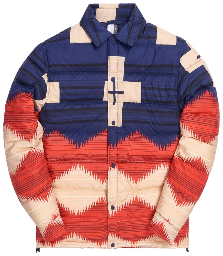 Kith For Pendleton Brave Star Puffer Shirt Jacket Navy Multicolor