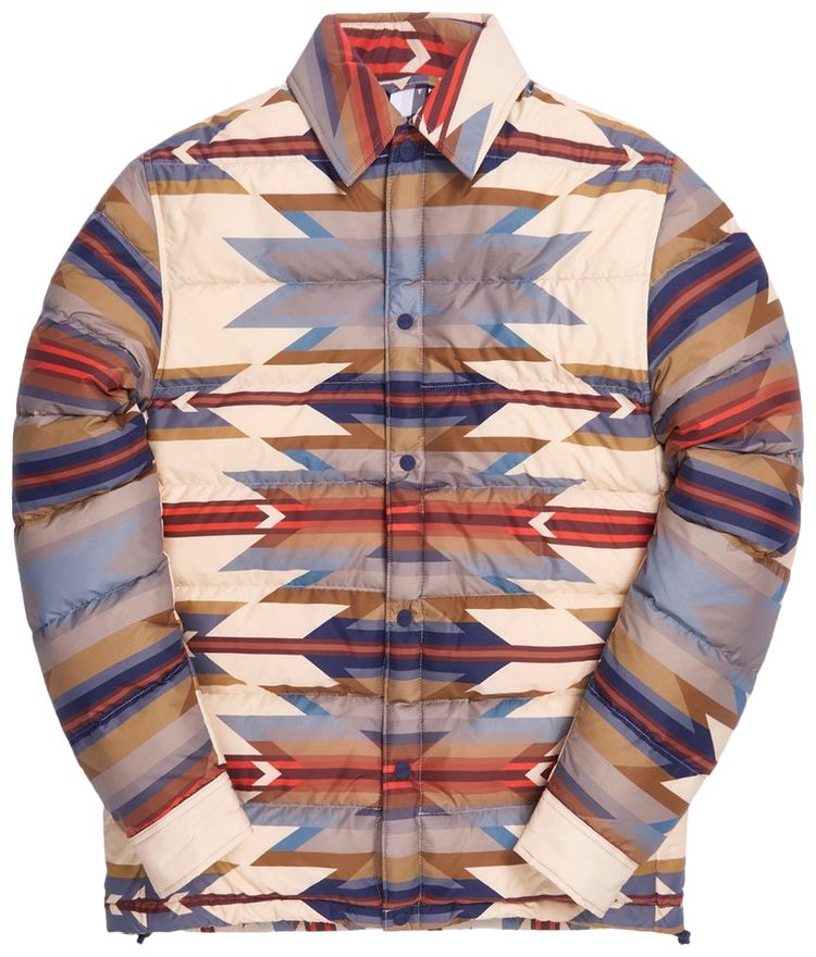 Kith For Pendleton Wyeth Trail Puffer Shirt Jacket Tan Multicolor