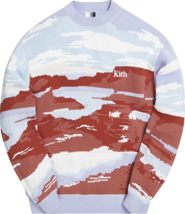 Kith Canyon Point Crewneck Sweater Mauve Multicolor