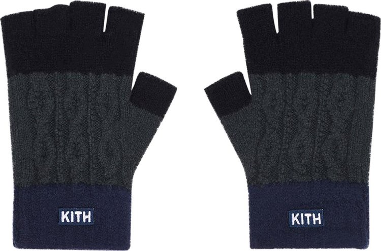 Kith Ellwood Colorblocked Fingerless Gloves 'Dark Green'