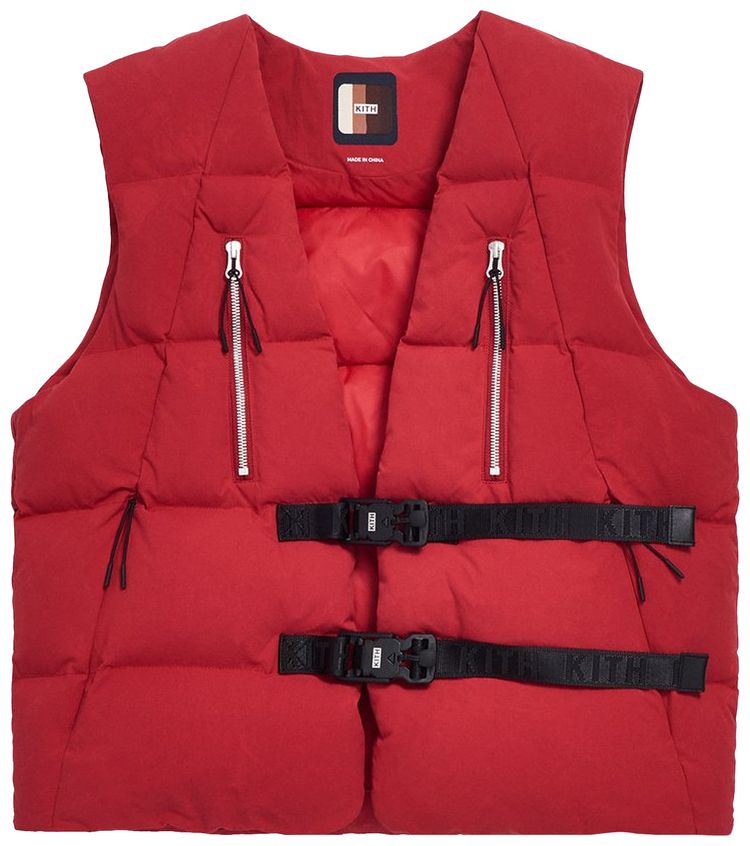 Kith Padded Utility Vest Scarlet Sage