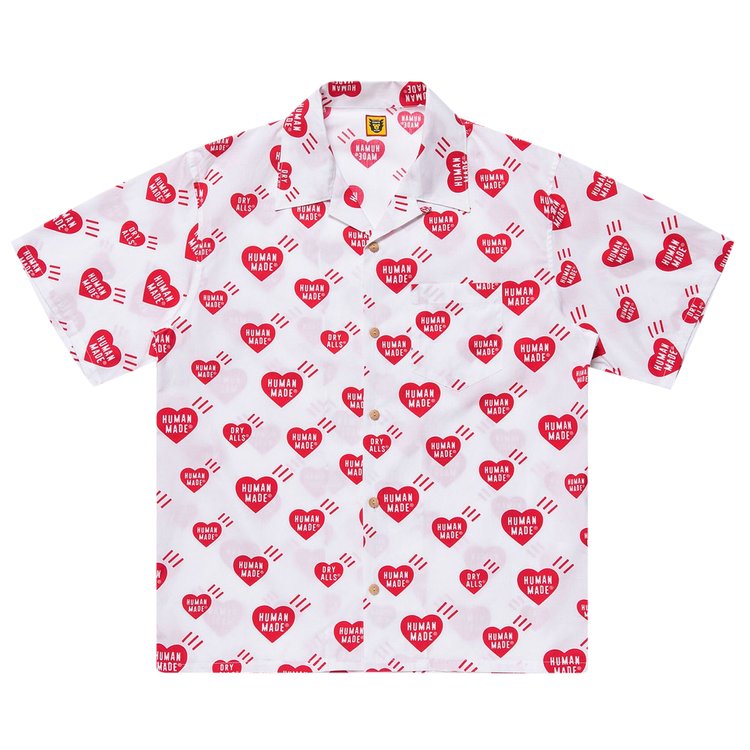 Human Made Heart Pattern Aloha Shirt 'White'