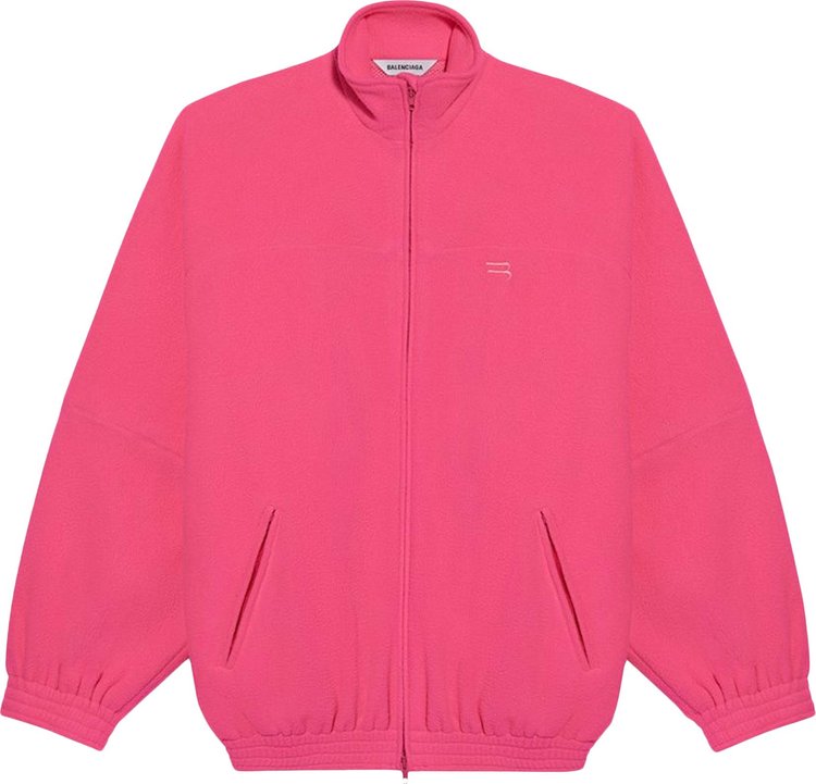 Balenciaga Double Brushed Fleece Tracksuit Jacket 'Fluo Pink'