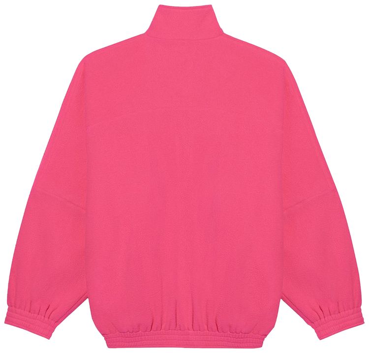 Balenciaga Double Brushed Fleece Tracksuit Jacket Fluo Pink