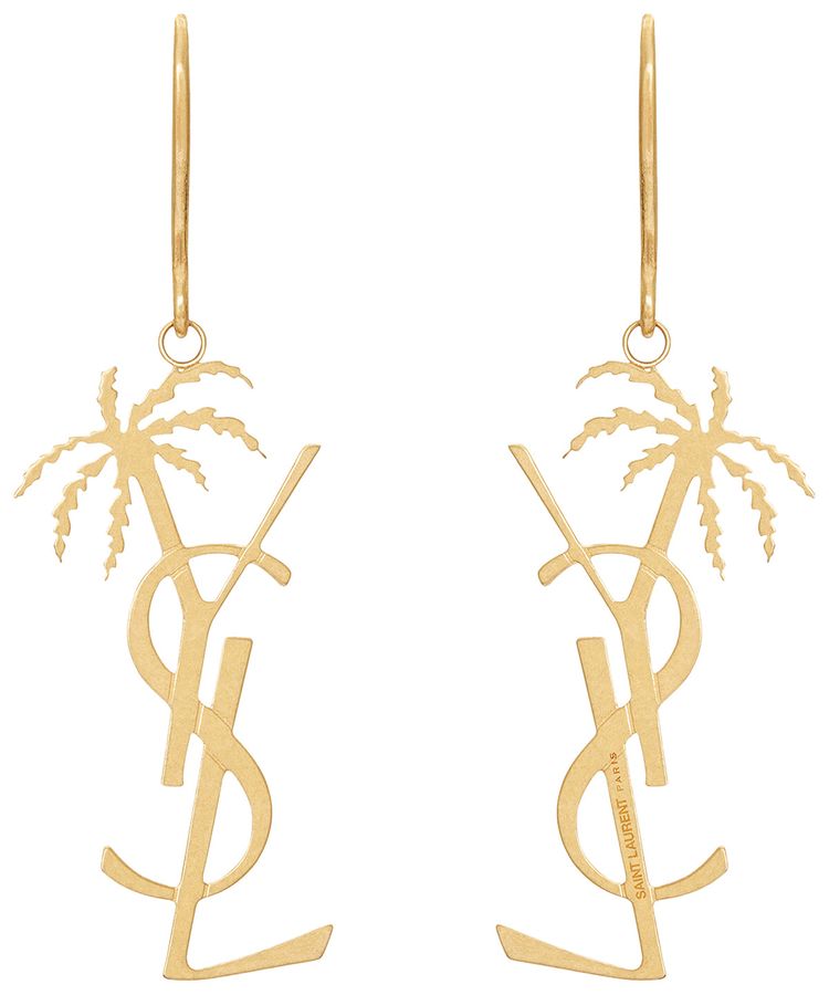 Saint Laurent Palm Monogram Pendant Earrings Orlaiton