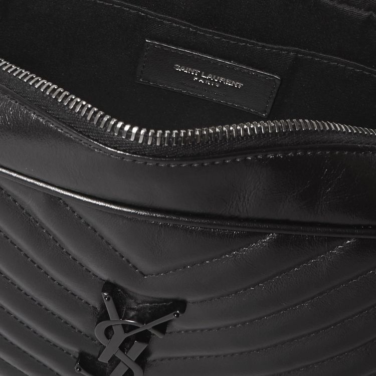 Saint Laurent Lou Quilted Leather Shoulder Bag Nero