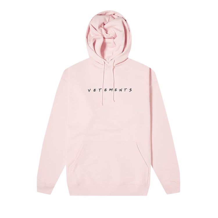 Vetements Friendly Logo Hoodie Baby Pink