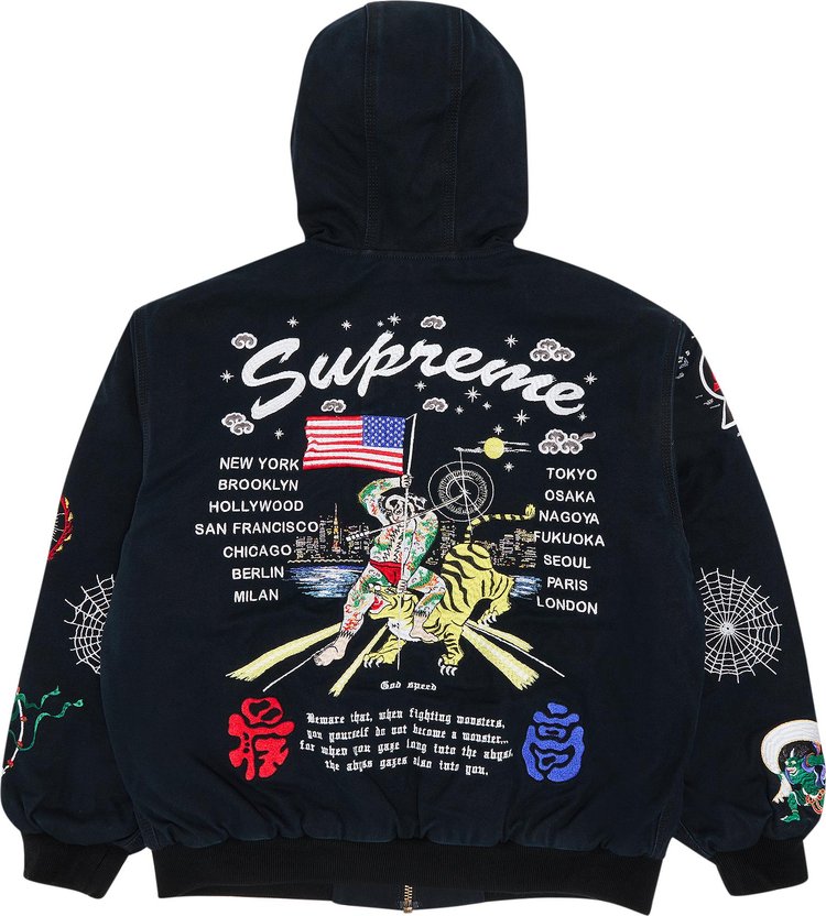 Supreme AOI Hooded Work Jacket Black