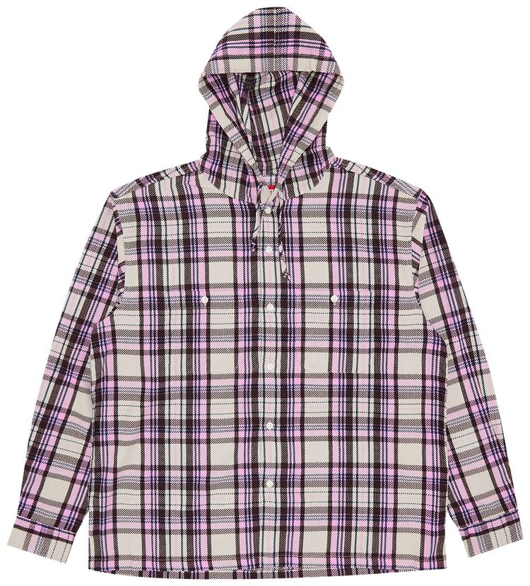 Buy Supreme Printed Hooded Flannel Shirt 