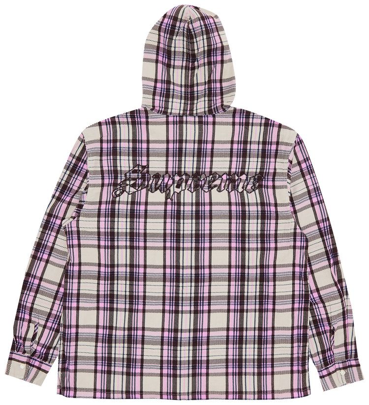 Buy Supreme Printed Hooded Flannel Shirt 