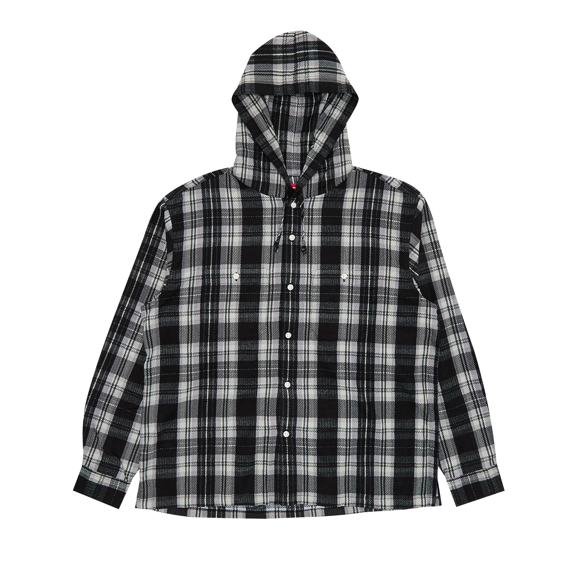 Buy Supreme Printed Hooded Flannel Shirt 'Black' - SS24S11 BLACK | GOAT