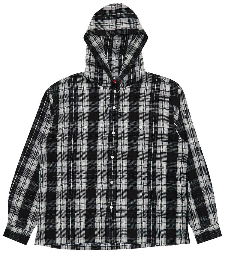 Buy Supreme Printed Hooded Flannel Shirt 