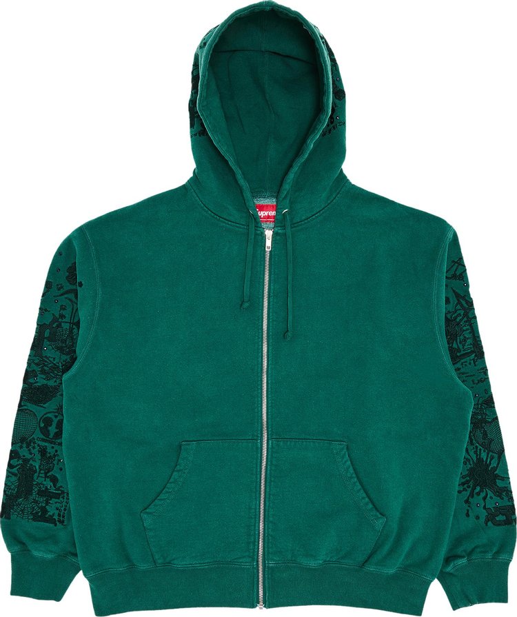 Supreme AOI Zip Up Hooded Sweatshirt 'Teal'