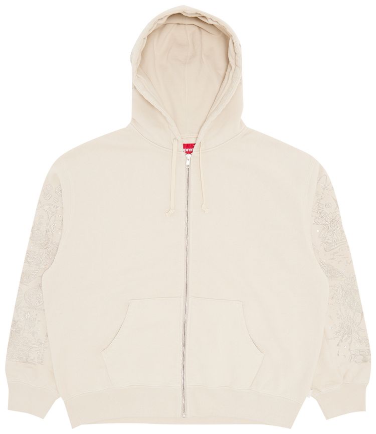 Supreme AOI Zip Up Hooded Sweatshirt Natural