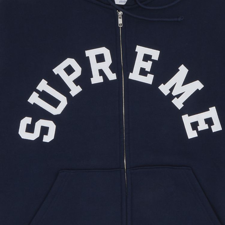 Supreme x Champion Zip Up Hooded Sweatshirt Navy
