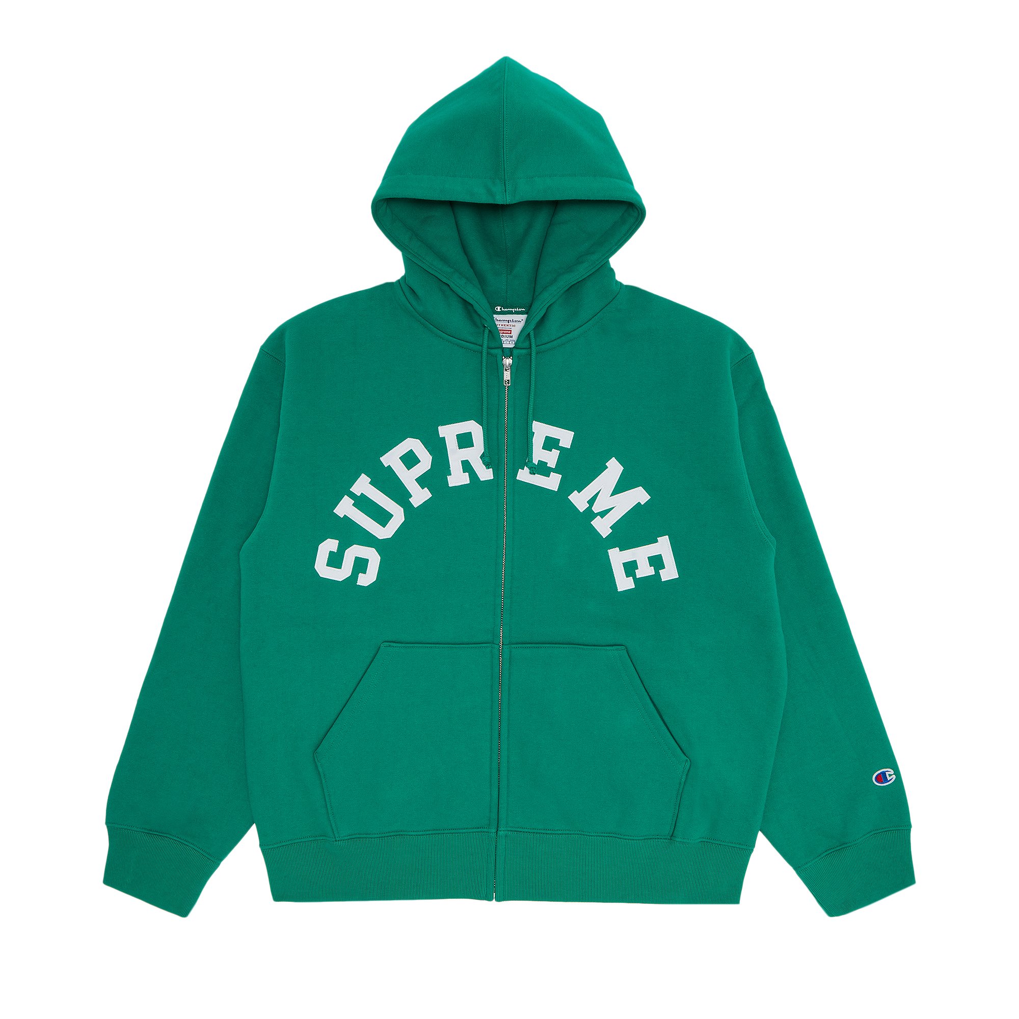 Supreme x Champion Zip Up Hooded Sweatshirt 'Green'