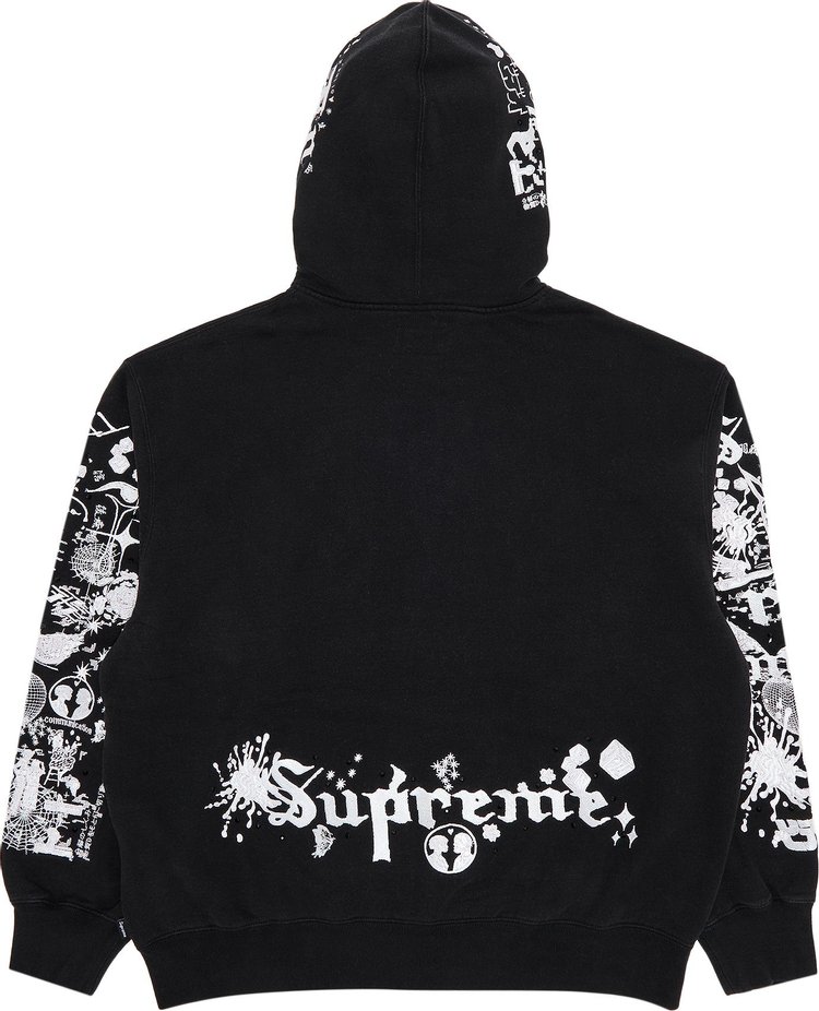 Supreme AOI Zip Up Hooded Sweatshirt Black