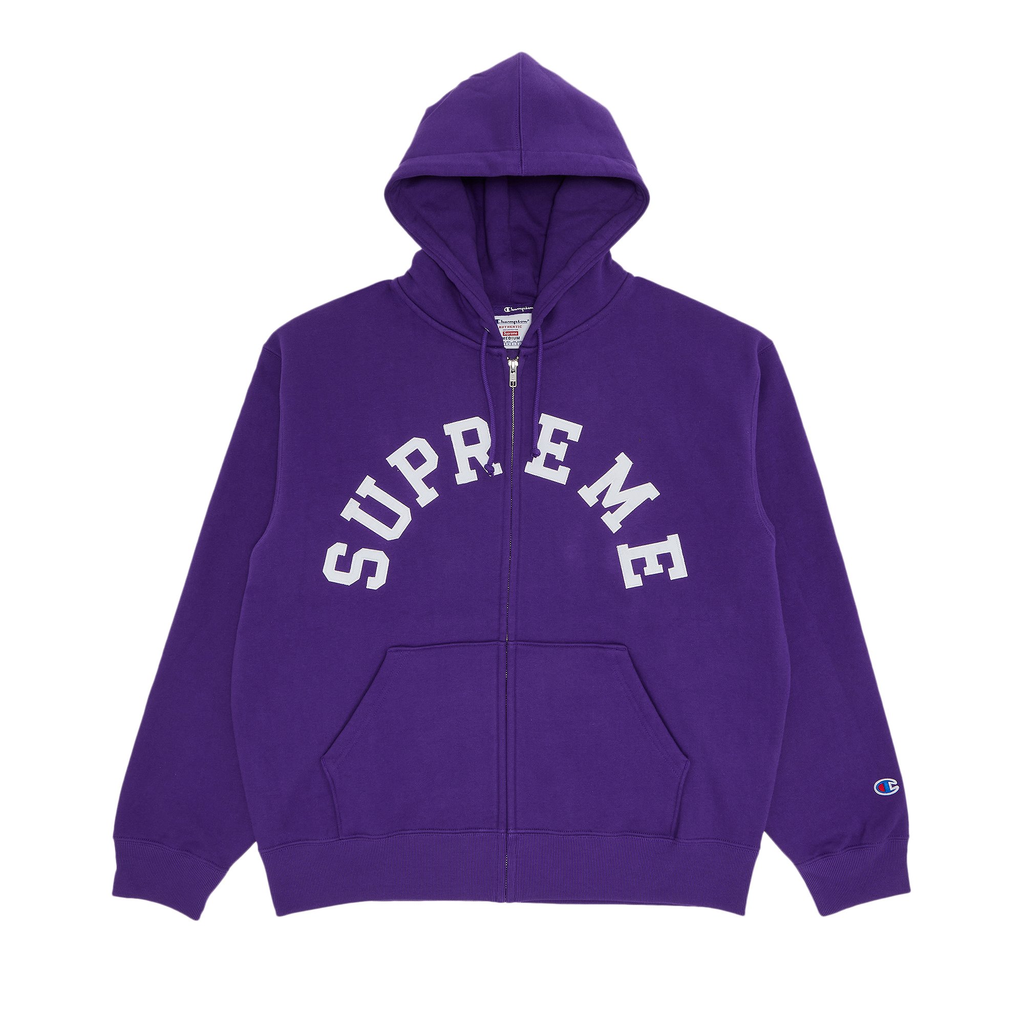 Supreme x Champion Zip Up Hooded Sweatshirt 'Purple'