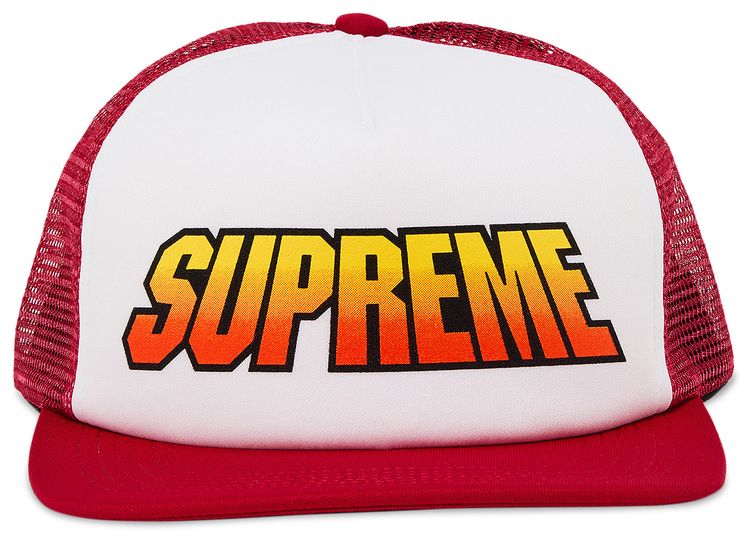 Supreme Gradient Mesh Back 5 Panel Red