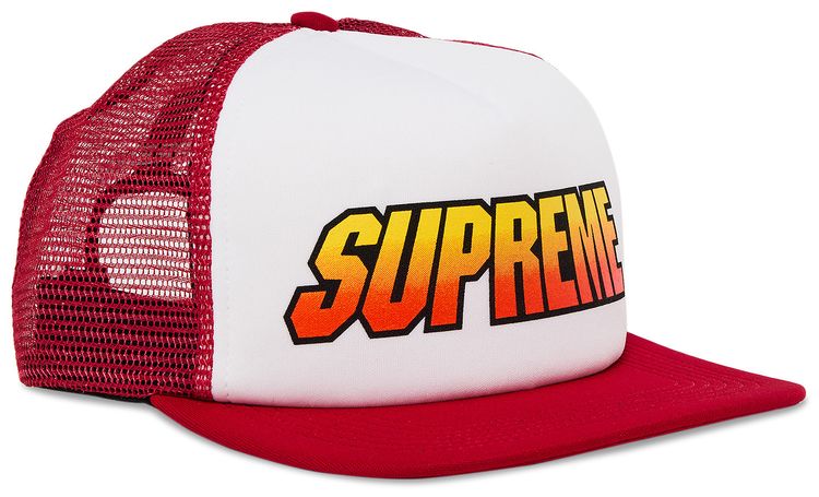 Supreme Gradient Mesh Back 5 Panel Red