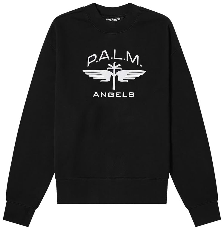 Palm Angels Military Wings Crew BlackWhite