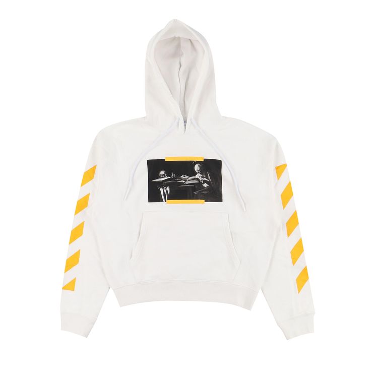 Off White Caravaggio Painting Over Hoodie WhiteMulticolor