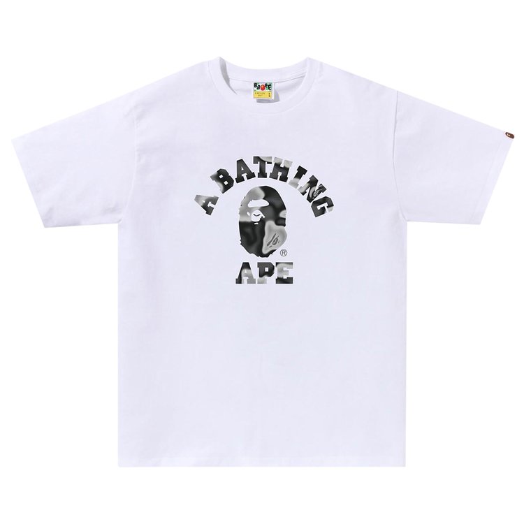 BAPE Liquid Camo College Tee WhiteBlack