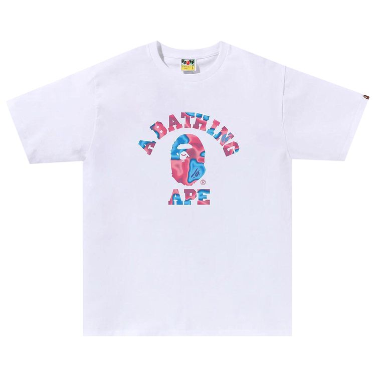 BAPE Liquid Camo College Tee WhitePink