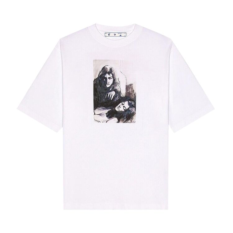 Off White Mirko Artist Short Sleeve Skate Tee WhiteBlack