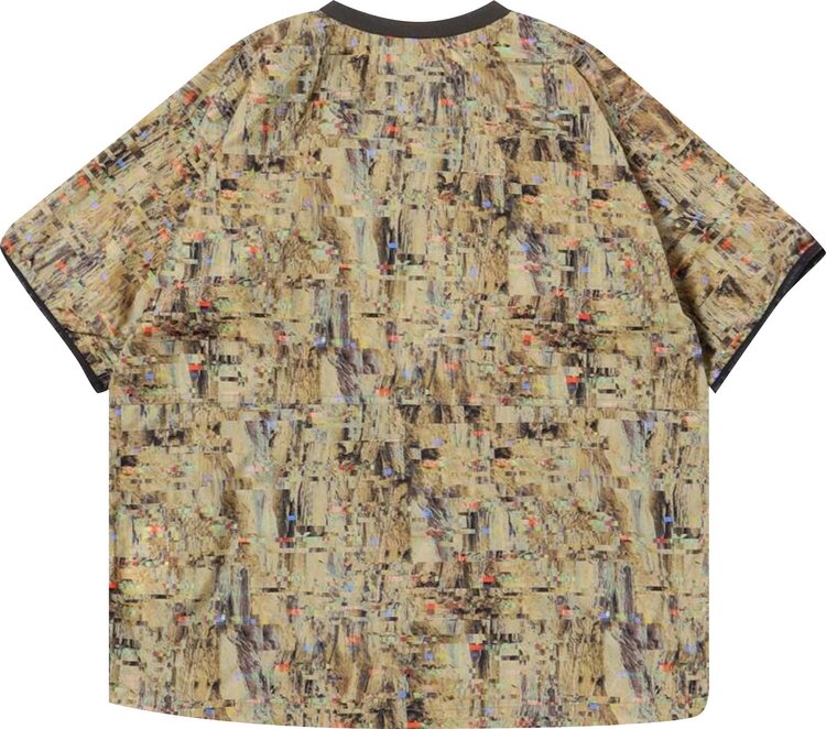 And Wander Pertex Printed Wind T Shirt Beige