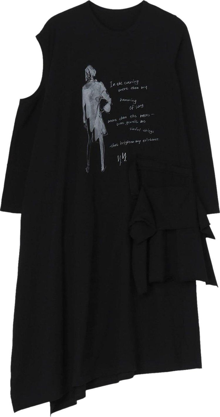 Yohji Yamamoto Print Detail Dress 'Black'