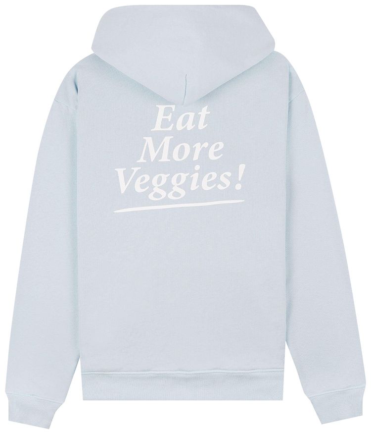 Sporty  Rich Eat More Veggies Hoodie Baby BlueWhite