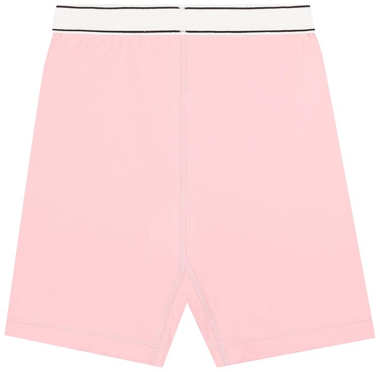 Sporty  Rich Serif Logo Biker Short Pink