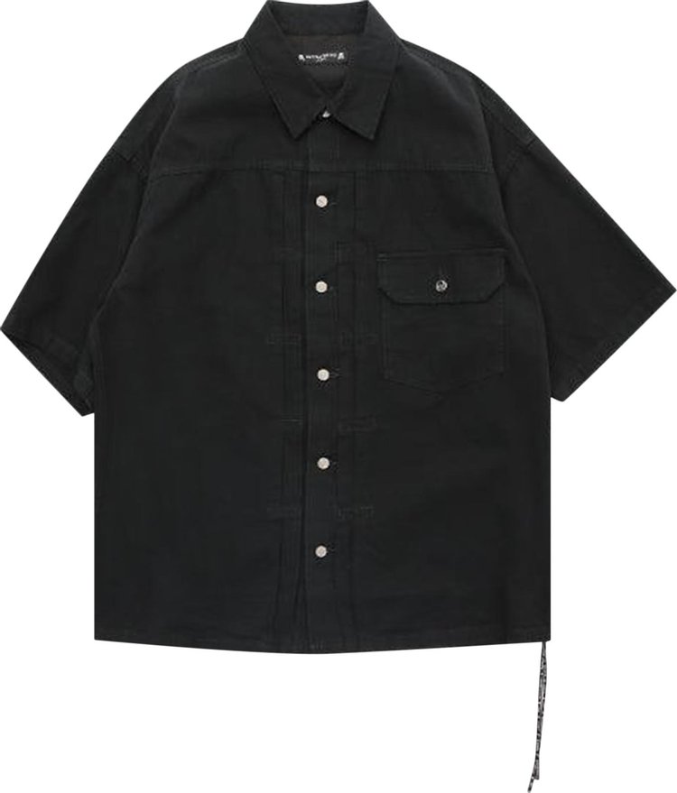 Mastermind World 1st Short-Sleeve Denim Shirt 'Black'