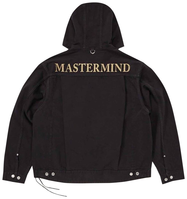 Mastermind World 1st Long Sleeve Denim Shirt With Hood BlackBlack