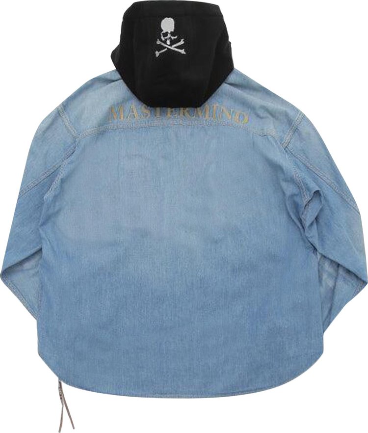 Mastermind World 2nd Long Sleeve Denim Shirt With Hood Indigo