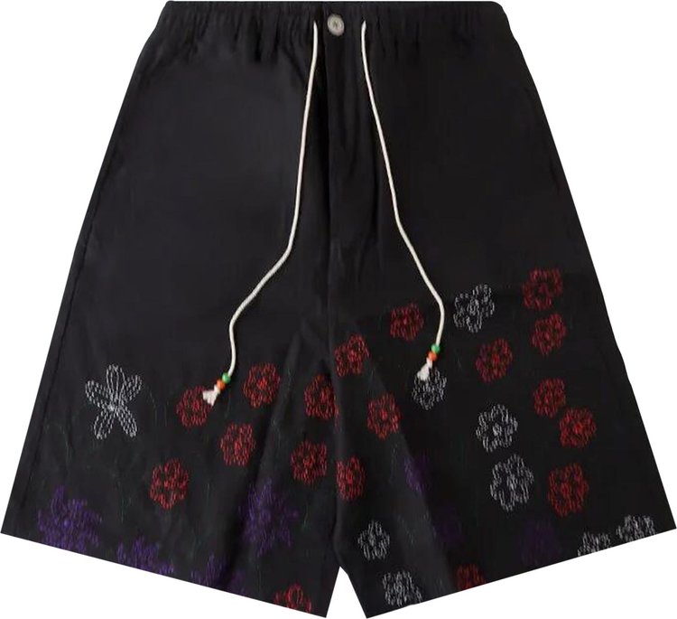 Glass Cypress Linen Shorts Black